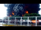 Video: Lightning sparks massive fire at refinery in Venezuela