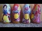 4 Surprise Eggs Disney Princess Toys Unboxing Drinks - Sorpresa - Księżniczki