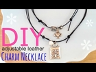 DIY Leather Charm Necklace (EASY) | Gift Idea