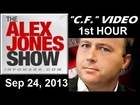 The Alex Jones Show:(1st HOUR-VIDEO Commercial Free) Tuesday September 24 2013: News/Rants