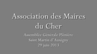 Association des Maires du Cher AG 2013